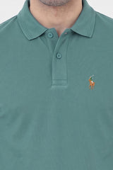 Alpine Men’s Hunter Green Cotton Polo Shirt – Prestige Rider Edition