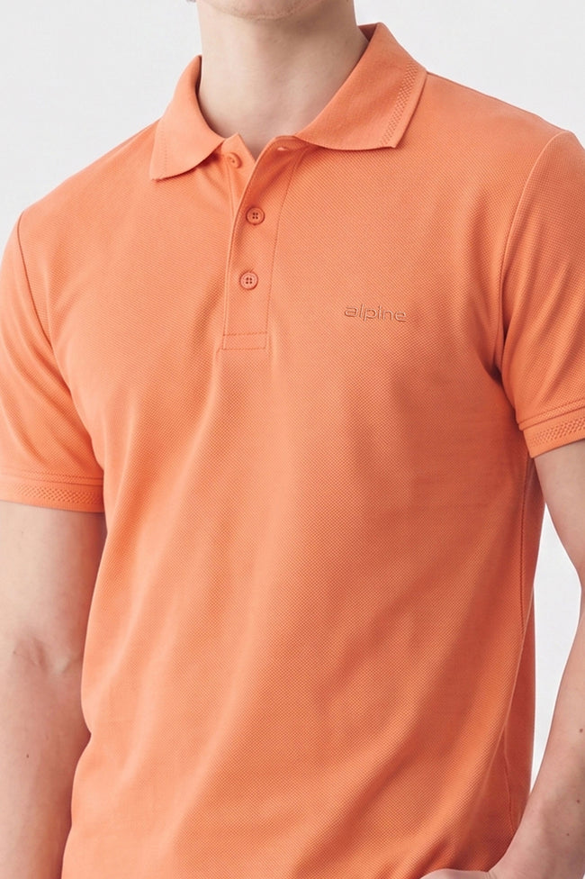 Alpine Men’s Peach Essential Polo Shirt Main Image