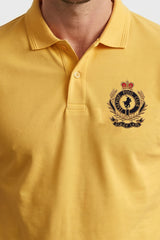 Alpine Men’s Yellow Cotton Polo Shirt - Crown Edition