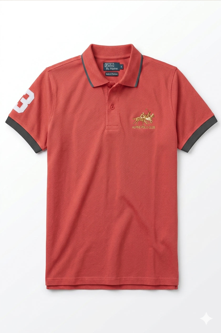 Alpine Men’s - Ash Rose Cotton Polo Shirt