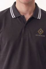 Alpine Men’s Charcoal Grey Cotton Polo Shirt - Limited Edition