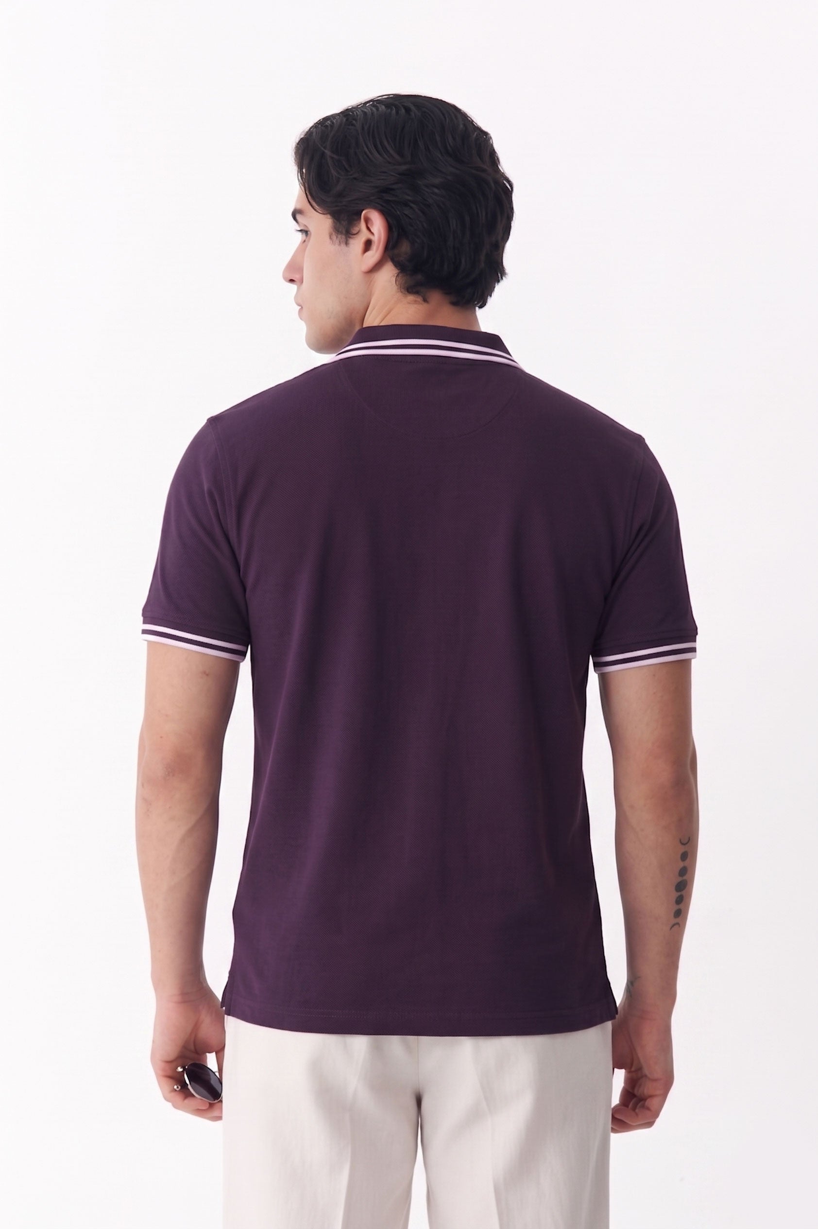 Alpine Men’s Purple Cotton Polo Shirt - Limited Edition