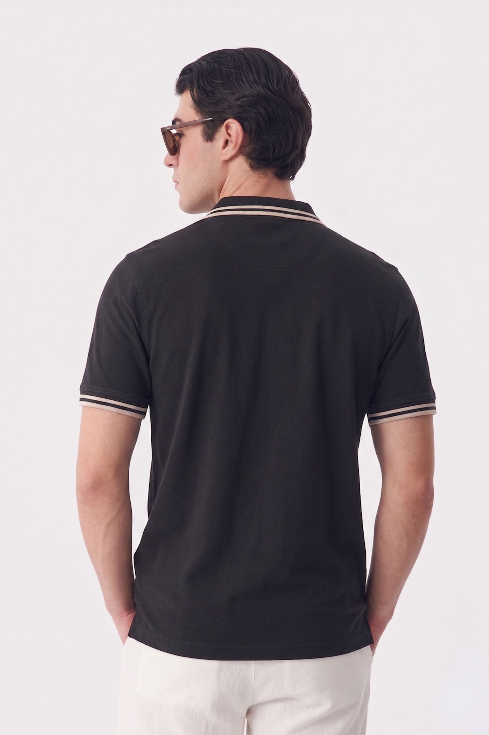 Alpine Men’s Black Cotton Polo Shirt - Limited Edition