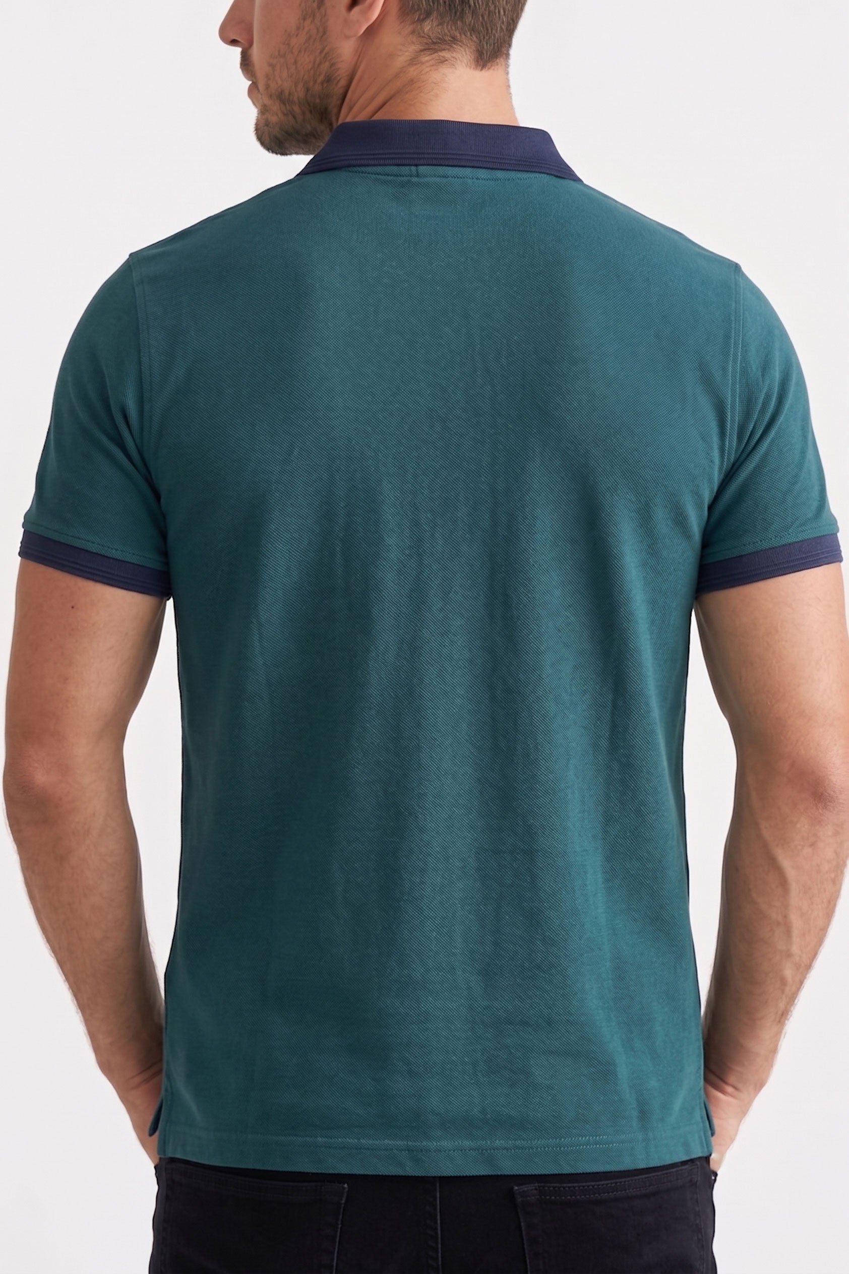 Alpine Men’s Dark Green Cotton Polo Shirt - Cross Edition