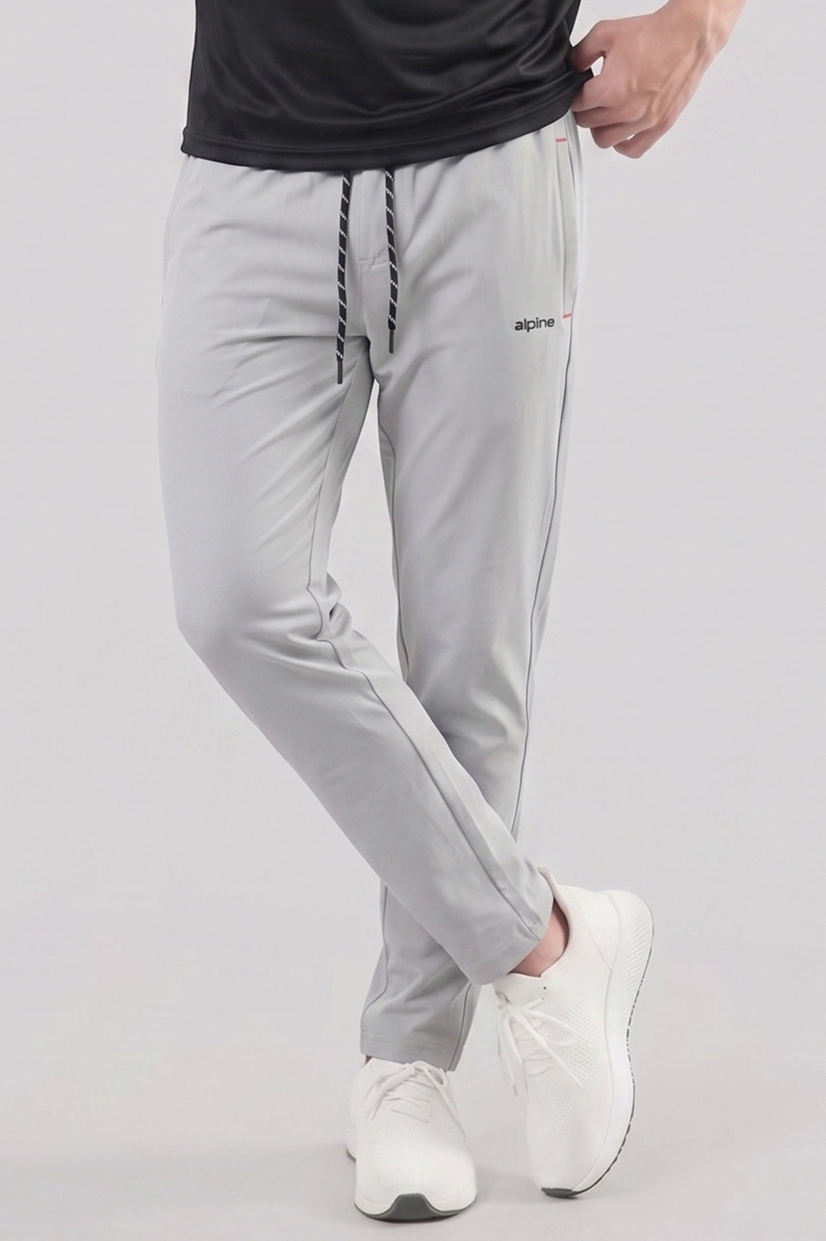 Alpine Men's - Imported Tracksuit - Silver Grey Black