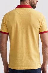 Alpine Men’s Yellow Cotton Polo Shirt - Cross Edition