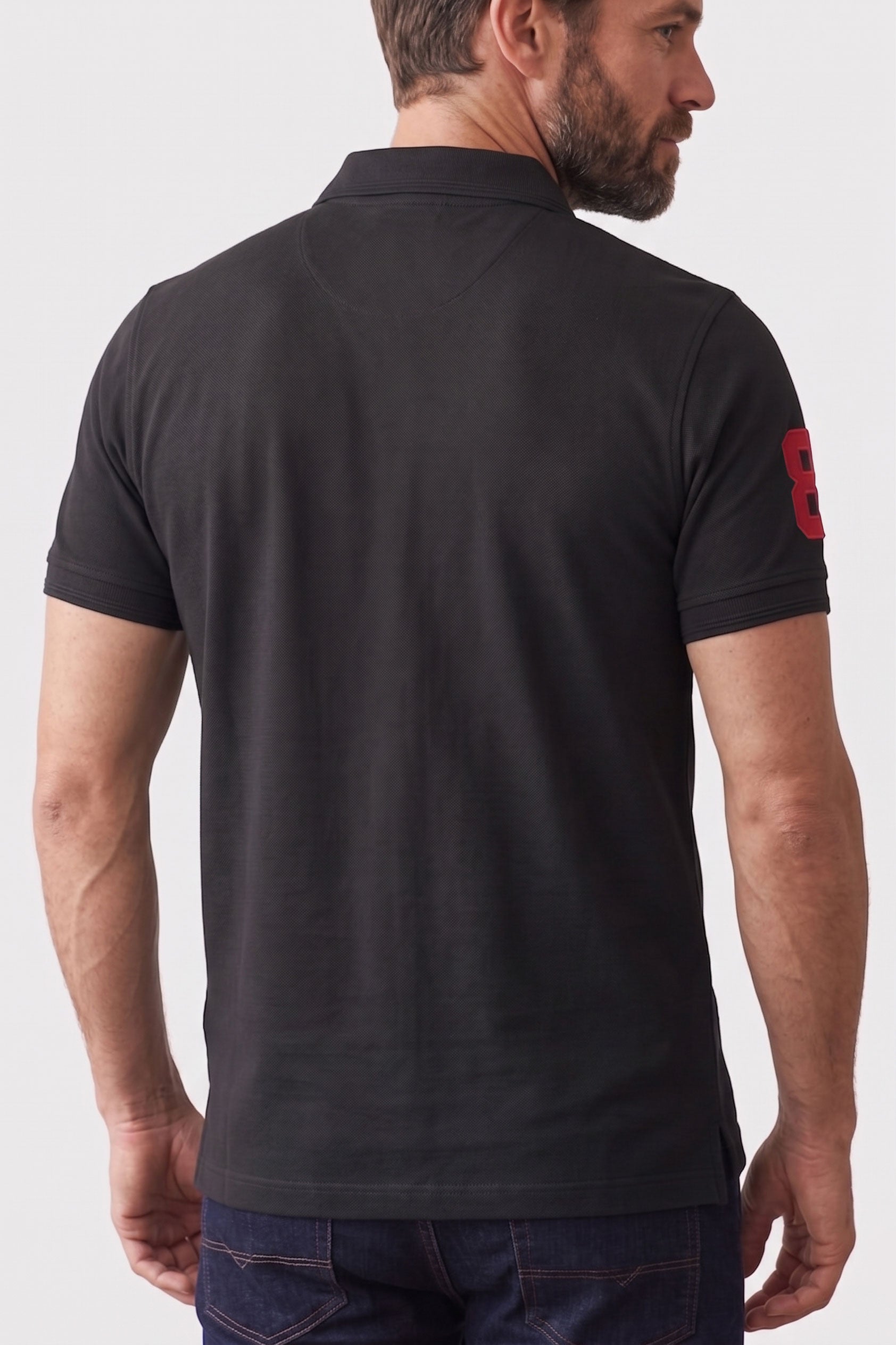 Alpine Men’s Black Cotton Polo Shirt - Pro Sport Edition