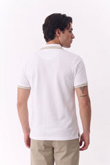 Alpine Men’s White Cotton Polo Shirt - Limited Edition