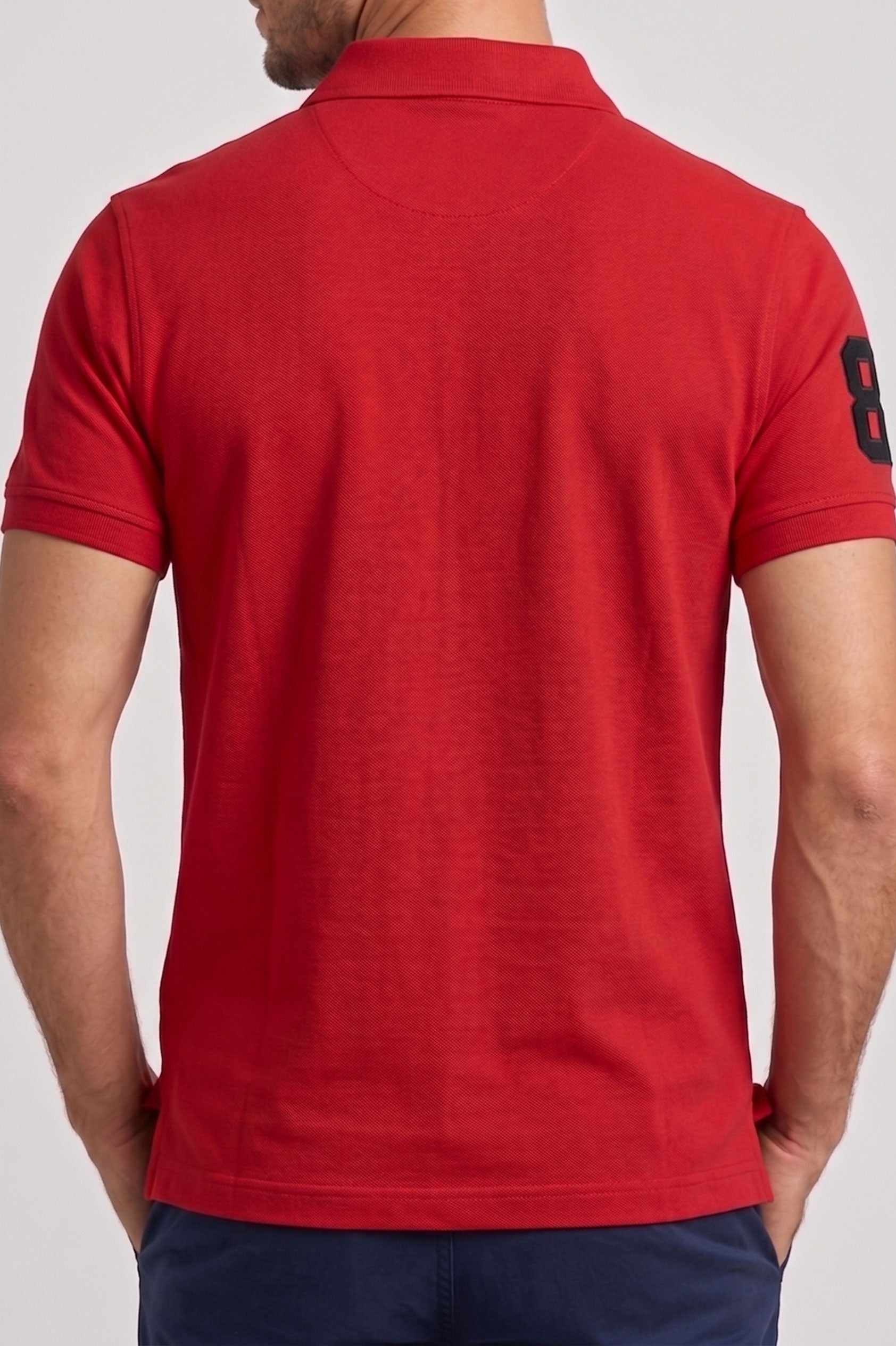 Alpine Men’s Red Cotton Polo Shirt - Pro Sport Edition