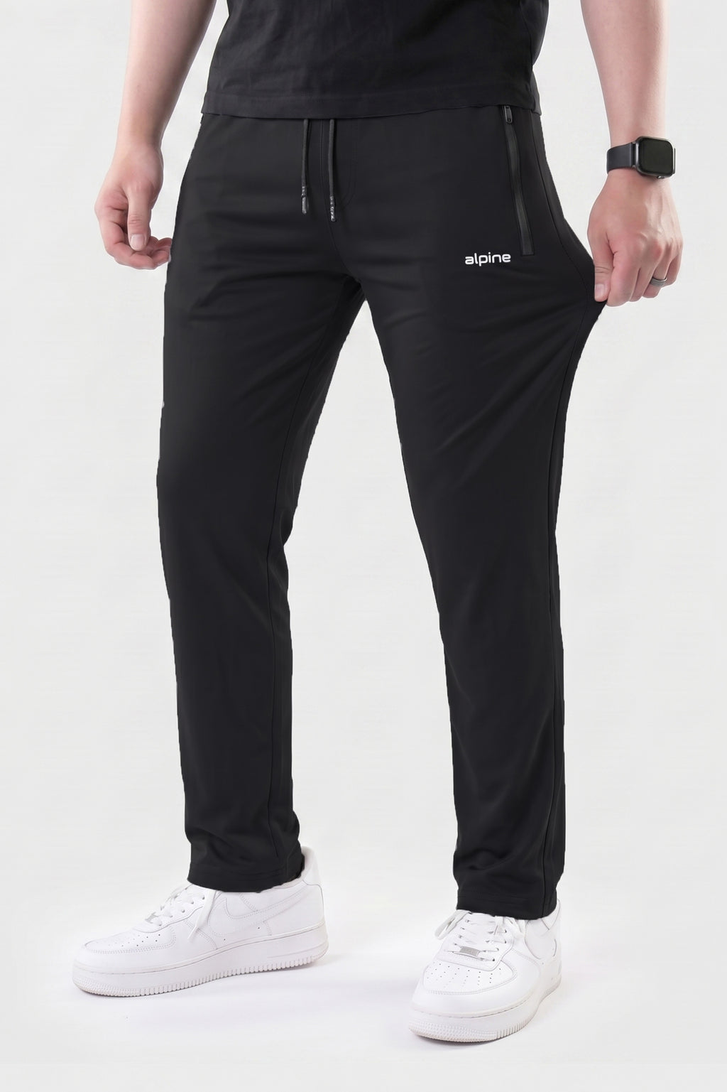 Alpine Men’s Black Performance Trousers – Active Fit Edition