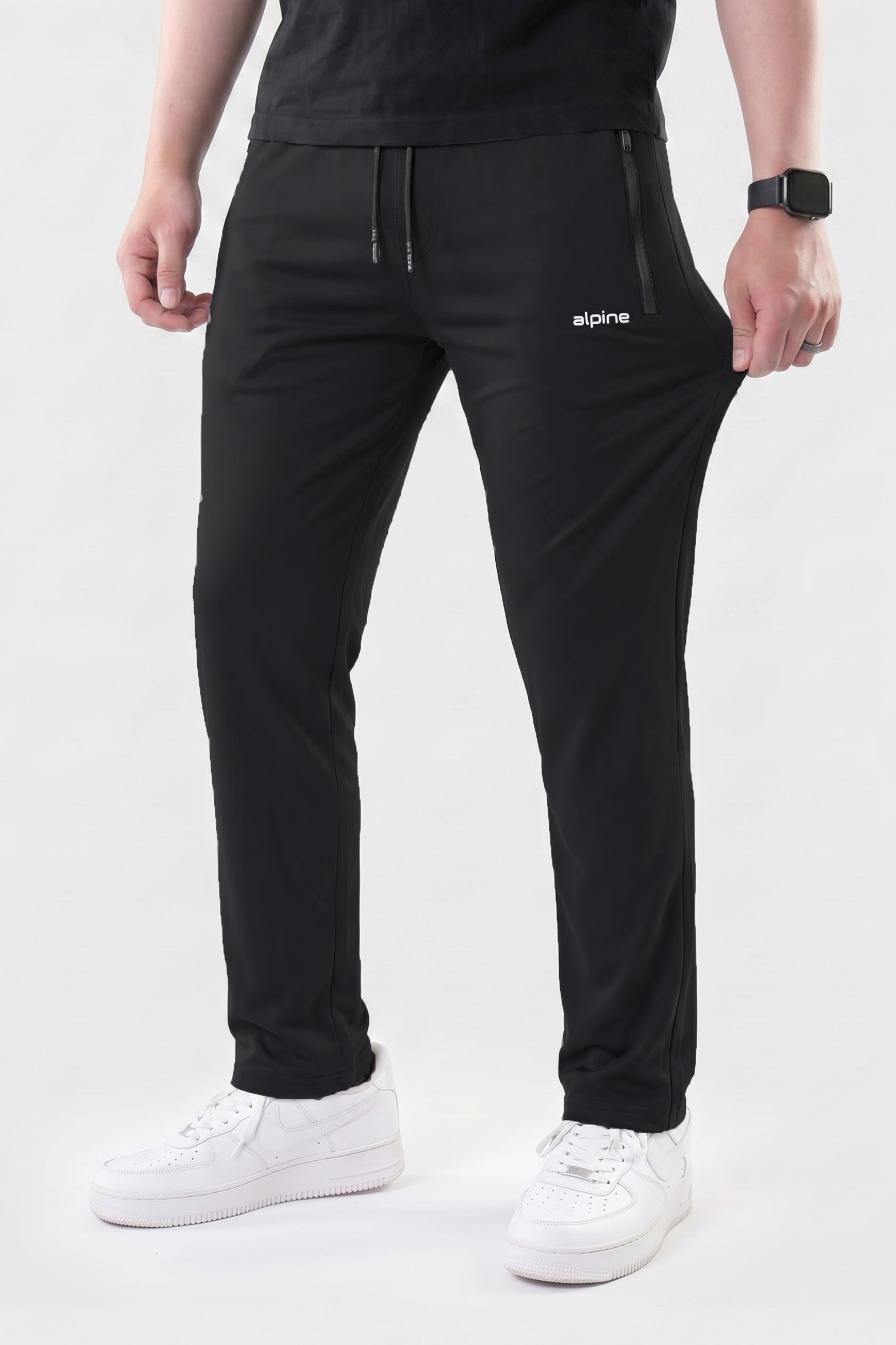 Alpine Men’s Black Performance Trousers – Active Fit Edition