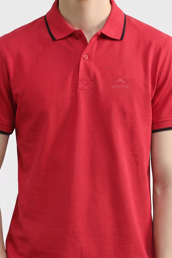 Alpine Men’s Red Polo Shirt – Executive Fit Main Image