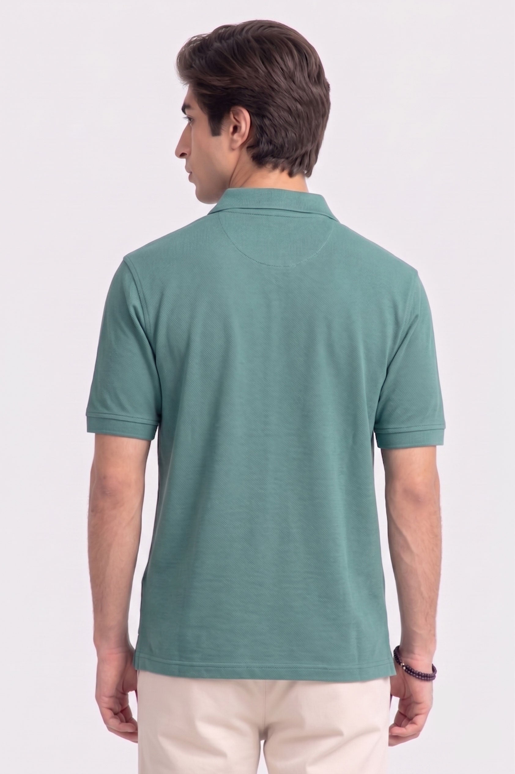 Alpine Men’s Hunter Green Cotton Polo Shirt – Signature Rider Edition