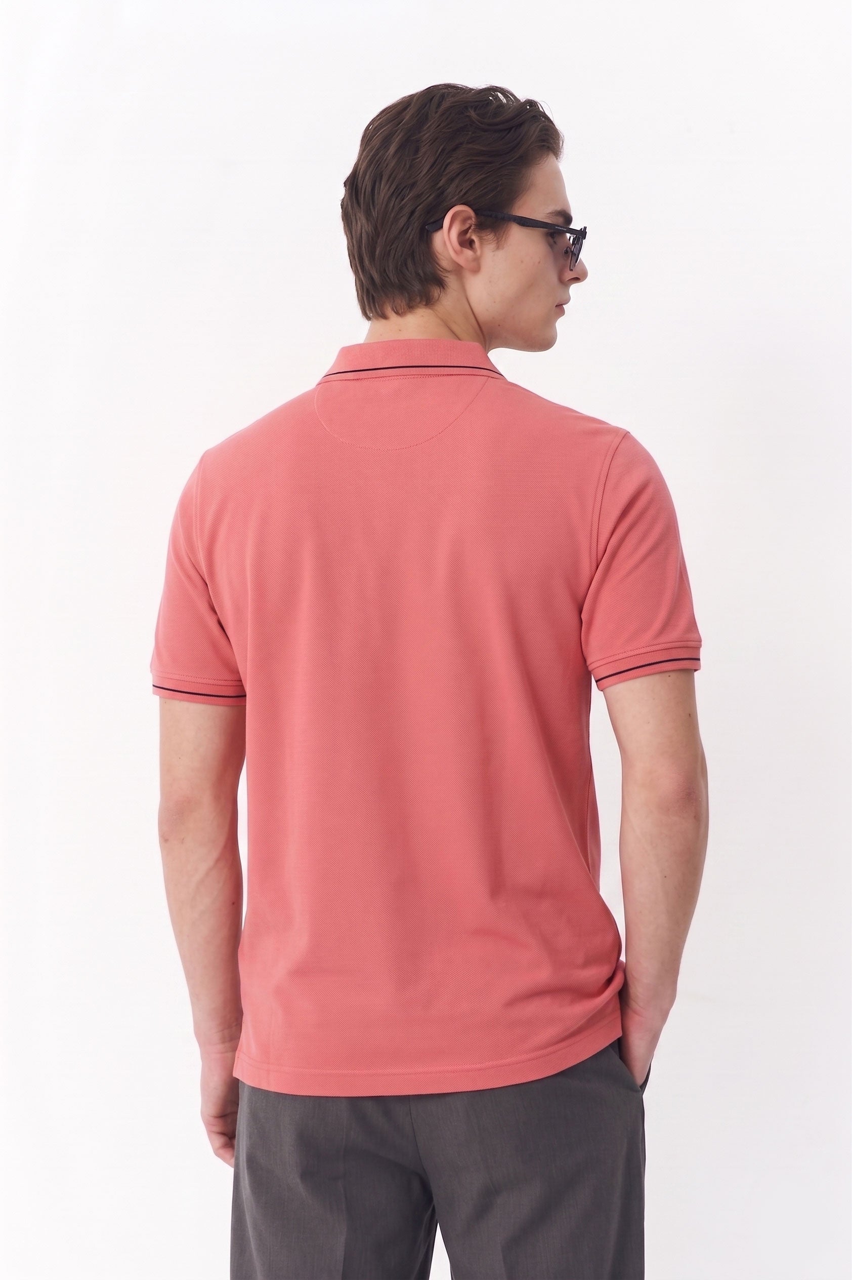 Alpine Men’s Ash Rose Cotton Polo Shirt - Premium Edition