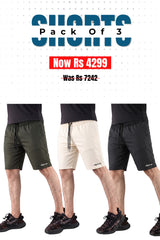 Alpine - Square Mesh Lycra Short Bundle Offer -Black, Olive & OFF White