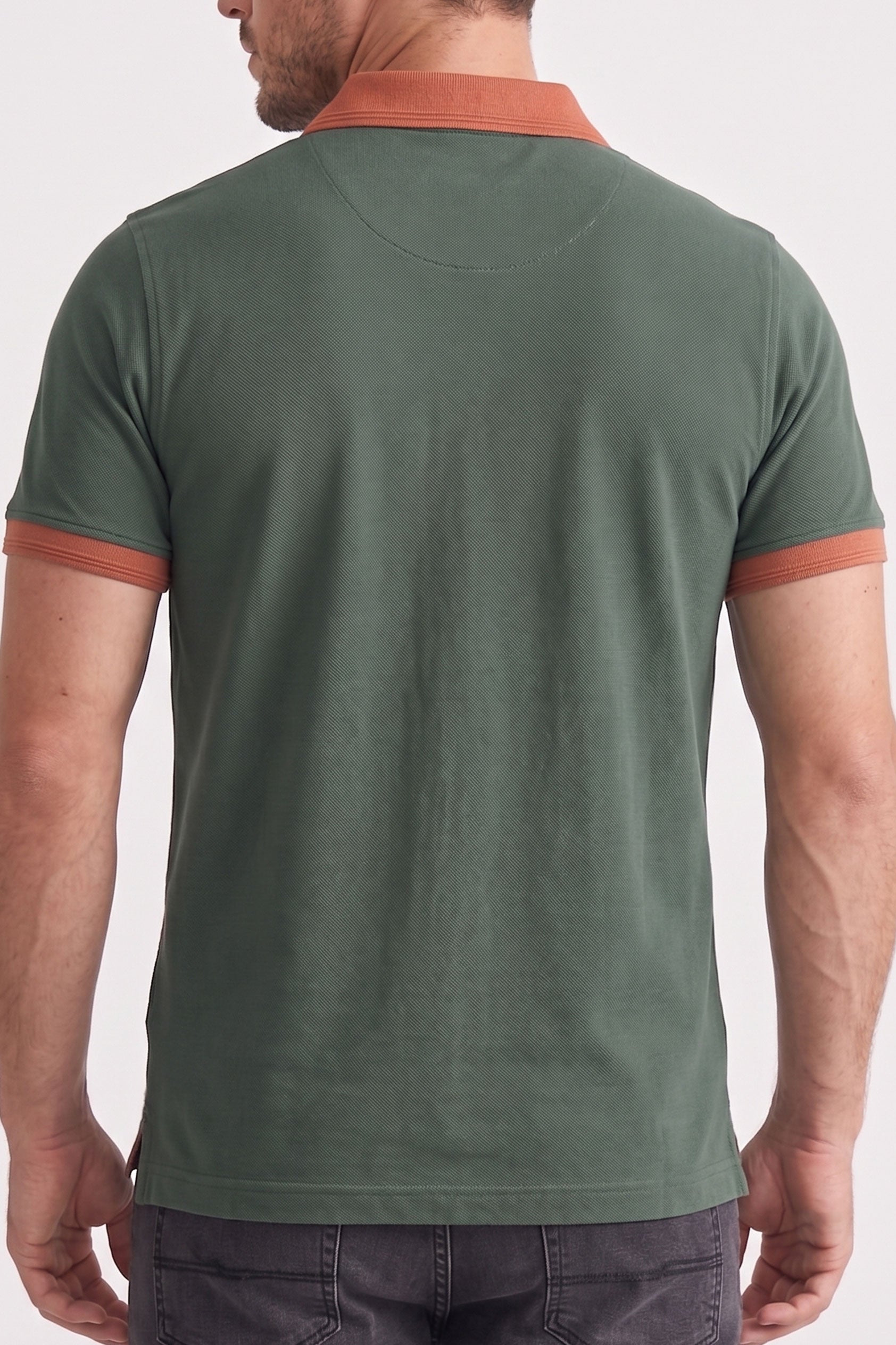 Alpine Men’s Light Green Cotton Polo Shirt - Cross Edition