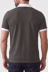Alpine Men’s Dark Grey Cotton Polo Shirt - Cross Edition