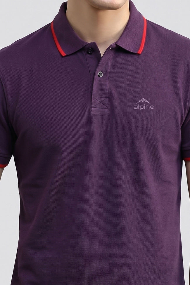 Alpine Men’s Purple Polo Shirt – Executive Fit Main Image