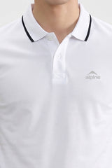 Alpine Men’s White  Polo Shirt – Executive Fit