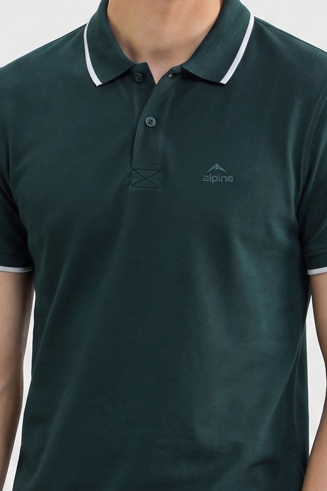 Alpine Men’s Dark Green Polo Shirt – Executive Fit Main Image
