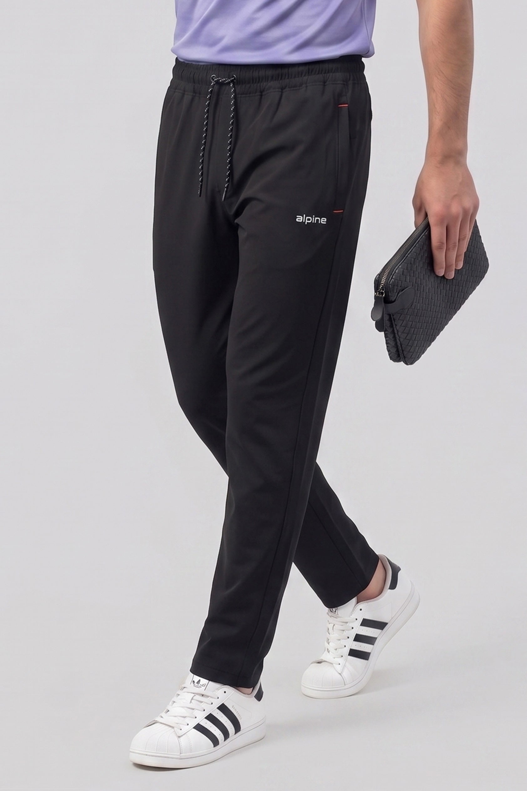 Alpine Men's - Imported Tracksuit - Black Sky Blue