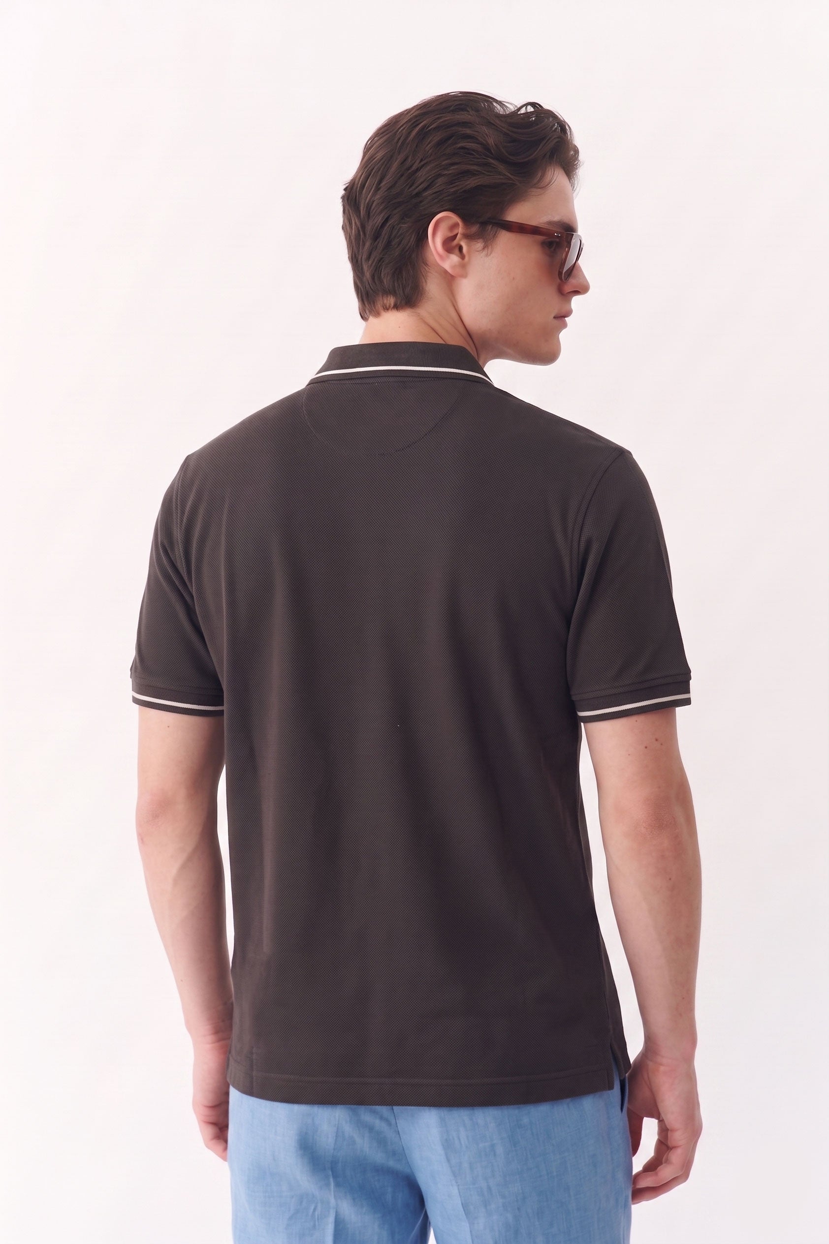Alpine Men’s Charcoal Grey Cotton Polo Shirt - Premium Edition