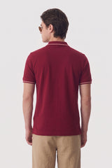 Alpine Men’s Maroon Cotton Polo Shirt - Premium Edition