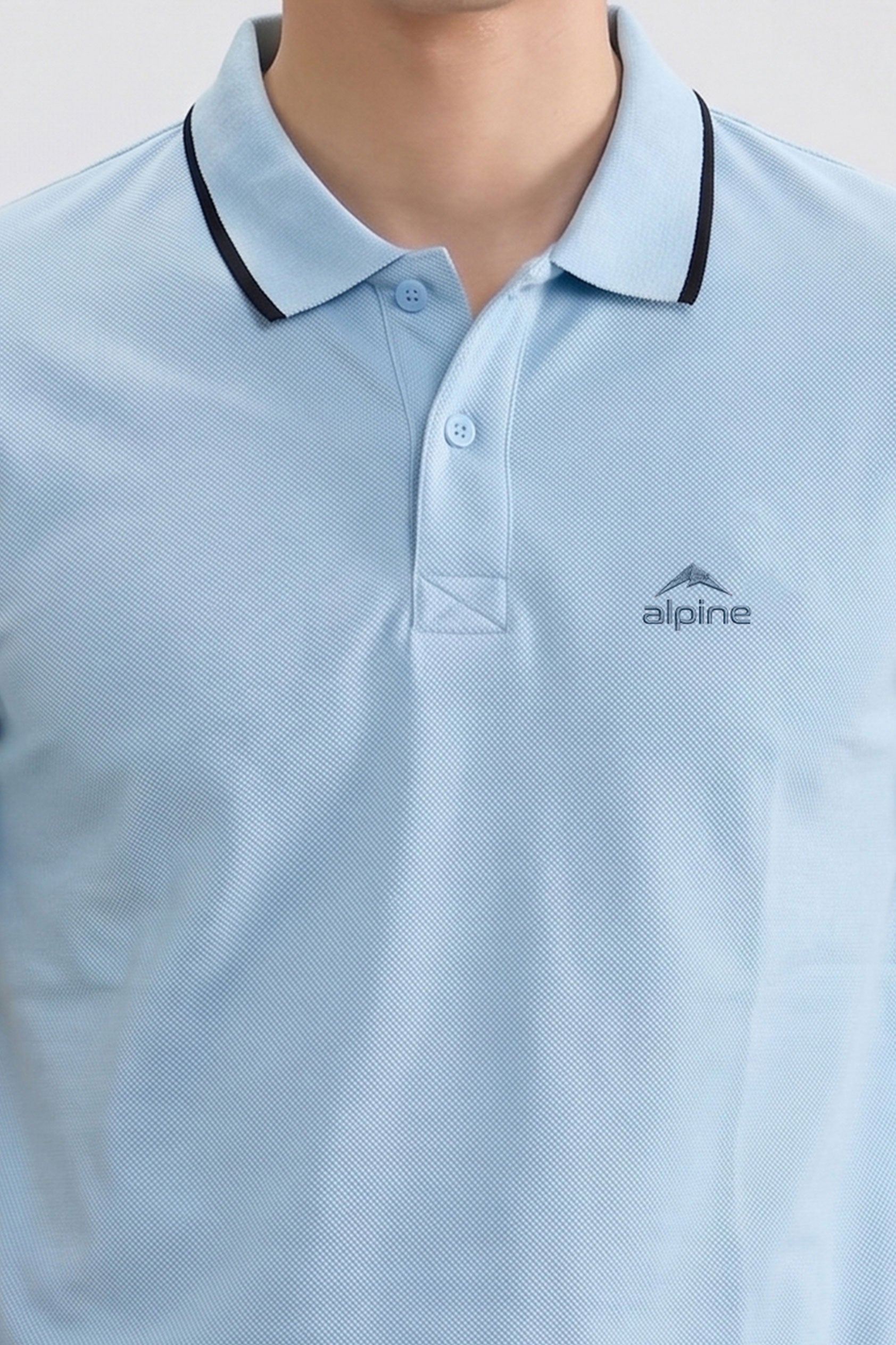 Alpine Men’s Sky Blue Polo Shirt – Executive Fit