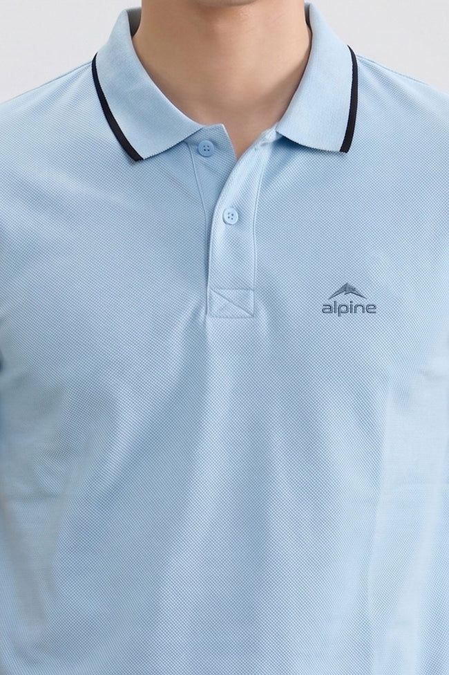 Alpine Men’s Sky Blue Polo Shirt – Executive Fit Main Image