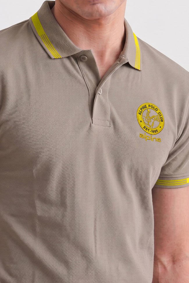 Alpine Men’s Skin Cotton Polo Shirt - Heritage Badge Edition Main Image