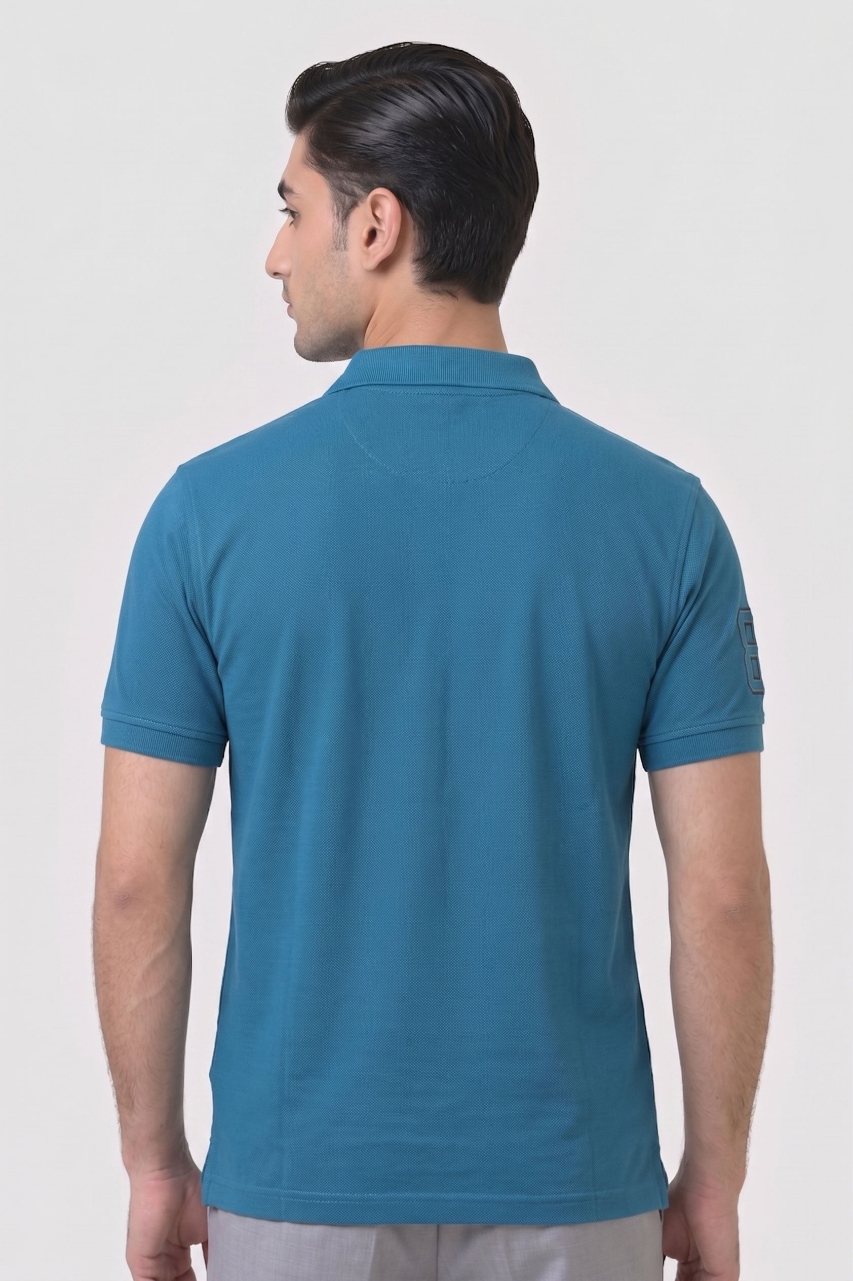 Alpine Men’s Teal Blue Cotton Polo Shirt – Polo Club Edition