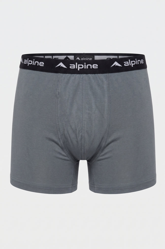 Alpine Men’s Grey Cotton Boxer – Premium Soft Fabric Hover Image