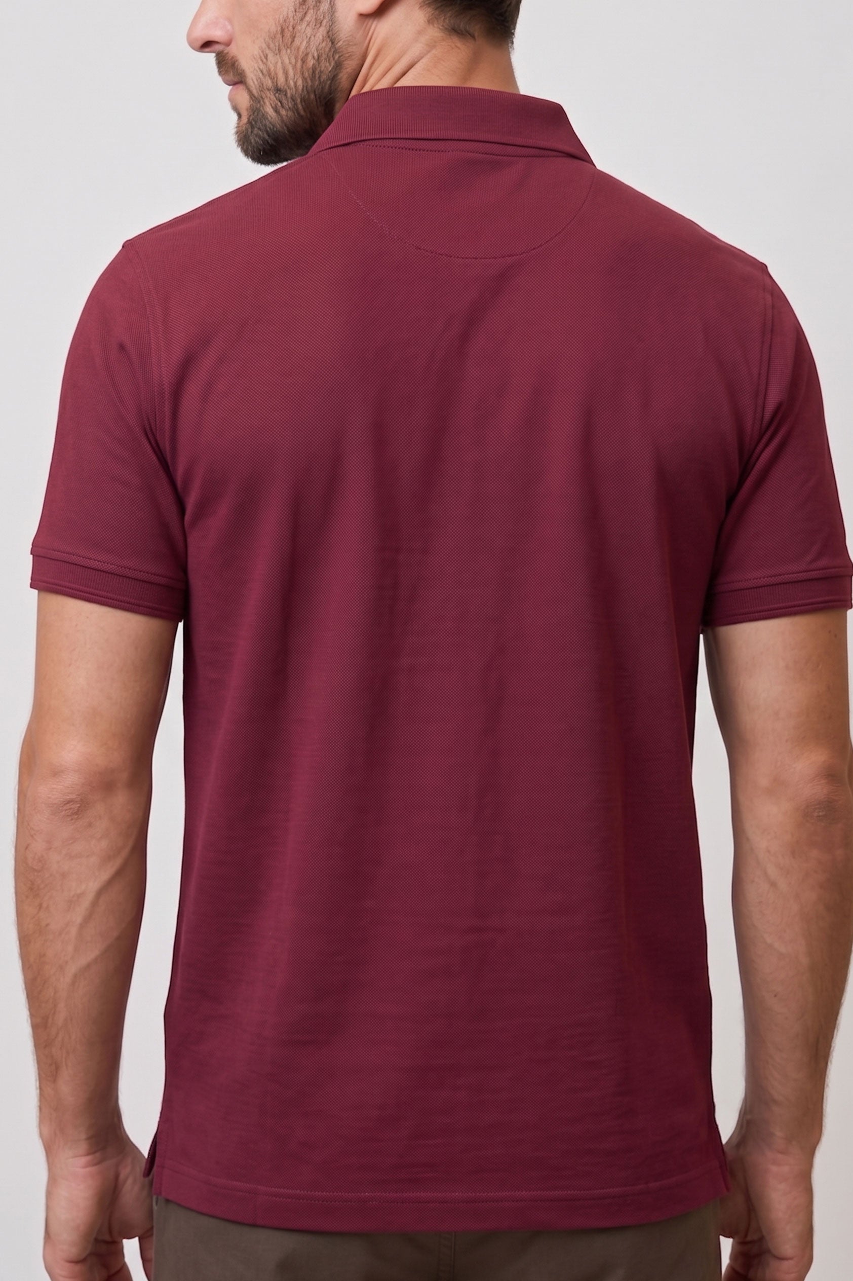 Alpine Men’s Maroon Cotton Polo Shirt - Crown Edition