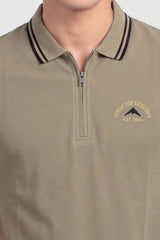 Alpine Men’s Skin Cotton Polo Shirt - Zip Edition