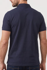 Alpine Men’s Navy Blue Cotton Polo Shirt - Crown Edition