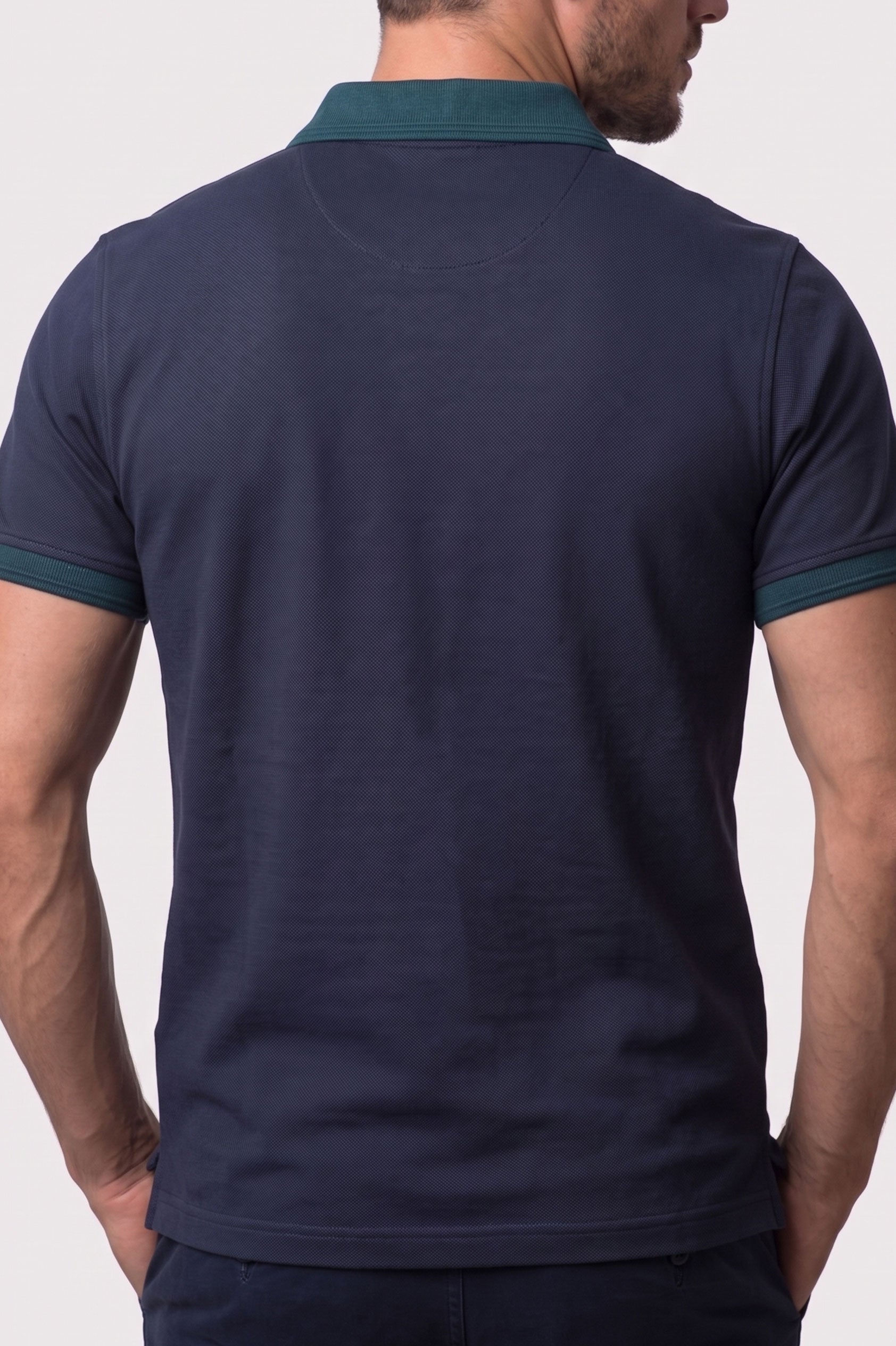 Alpine Men’s Navy Blue Cotton Polo Shirt - Cross Edition