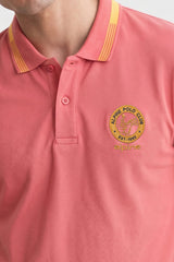 Alpine Men’s Ash Rose Cotton Polo Shirt - Heritage Badge Edition