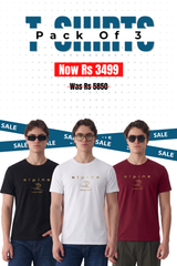 Alpine - High Density Graphic T-Shirt Bundle Offer - Black, White & Maroon