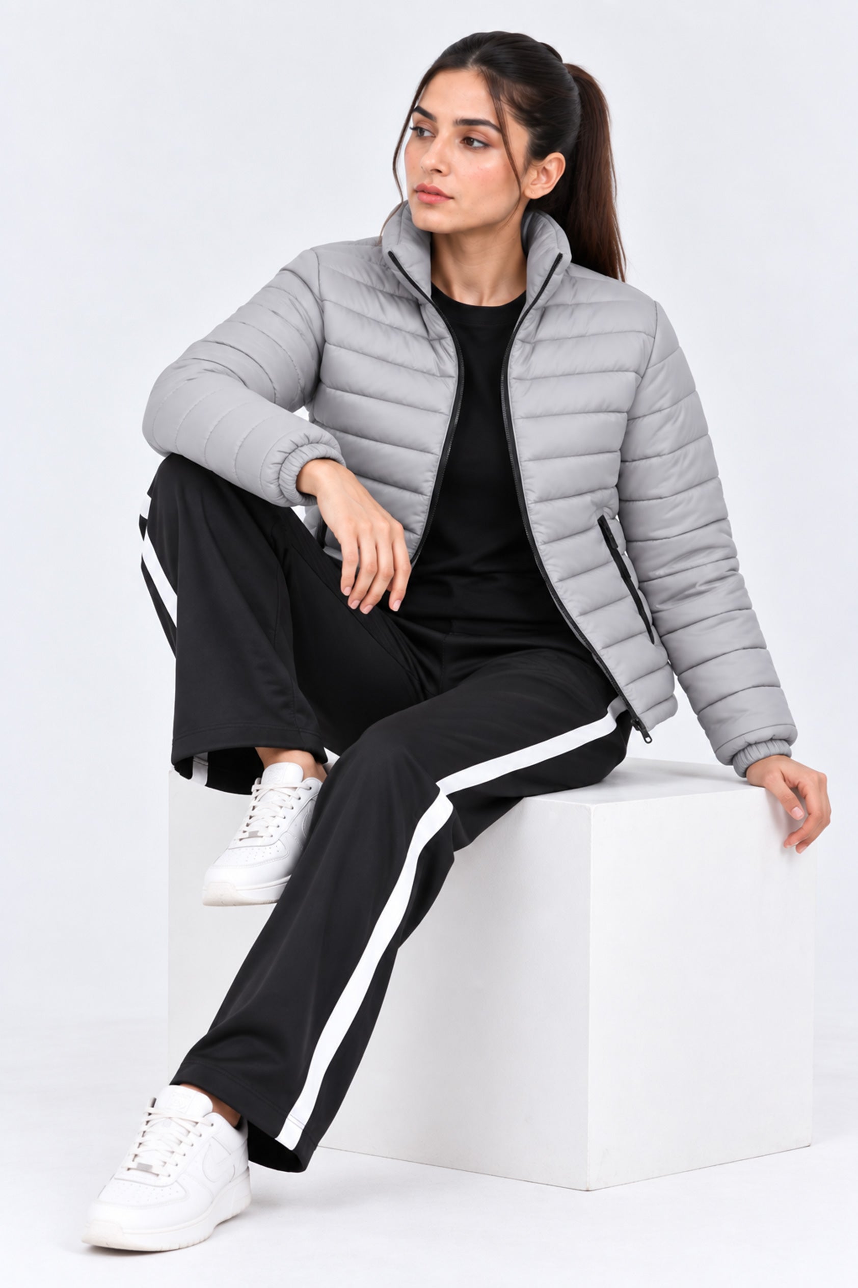 Alpine Women's Puffer Jacket Grey