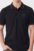 Alpine Men’s Black Cotton Polo Shirt - Premium Edition