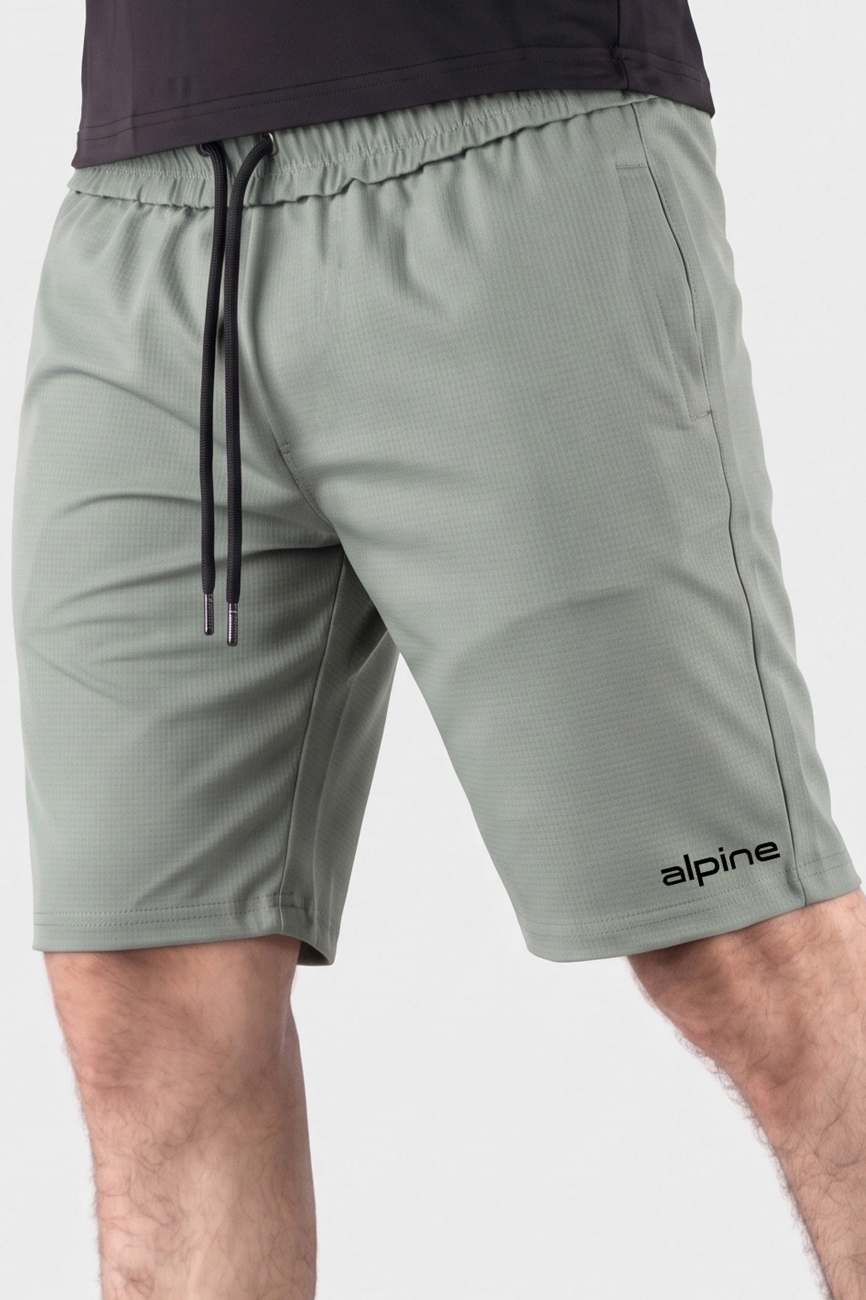 Alpine Men’s Light Green Imported Square Mesh  Lycra Short