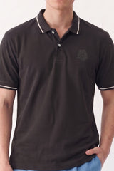 Alpine Men’s Charcoal Grey Cotton Polo Shirt - Premium Edition