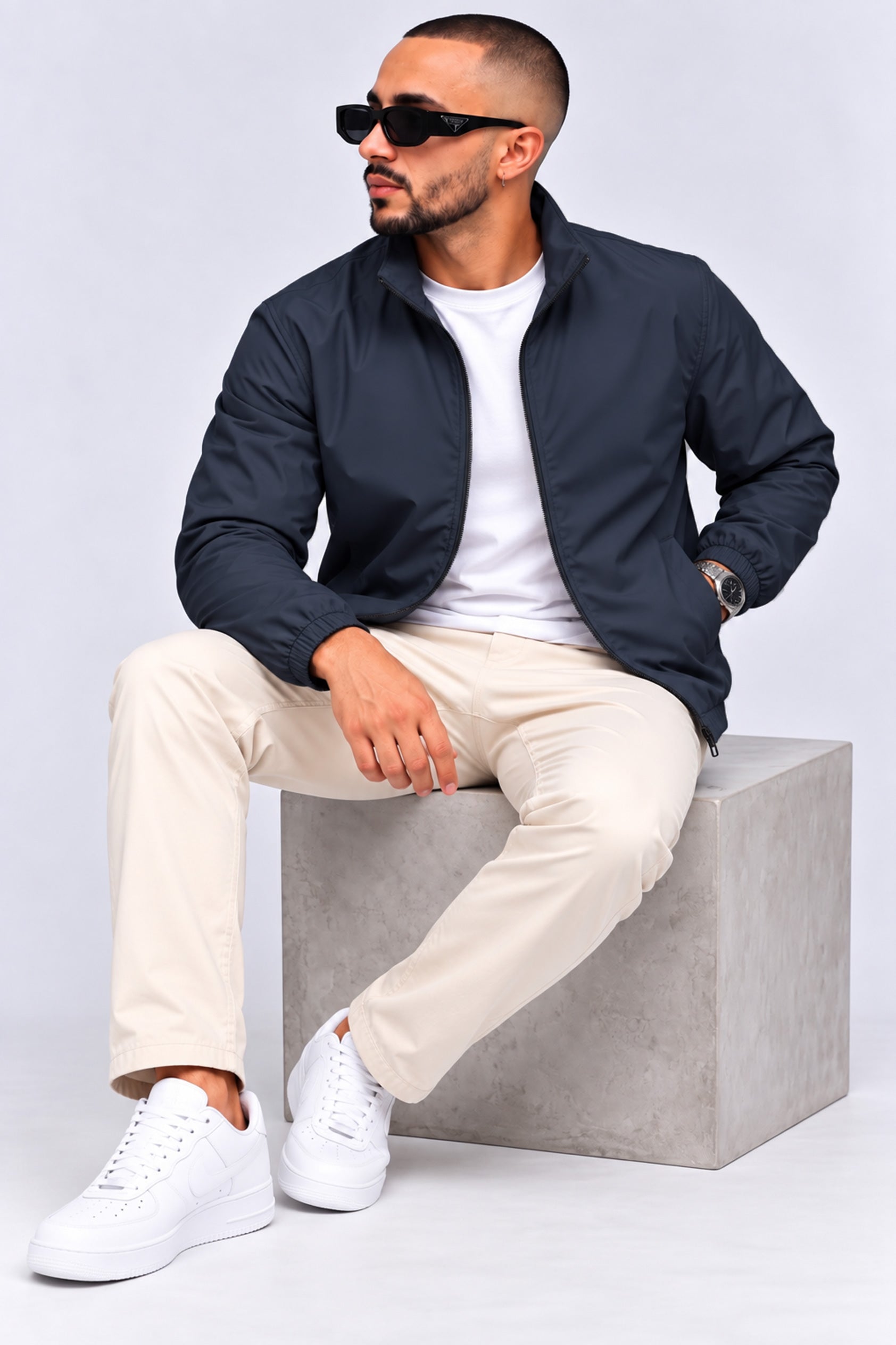 Alpine Men’s Wind Breaker Navy Blue