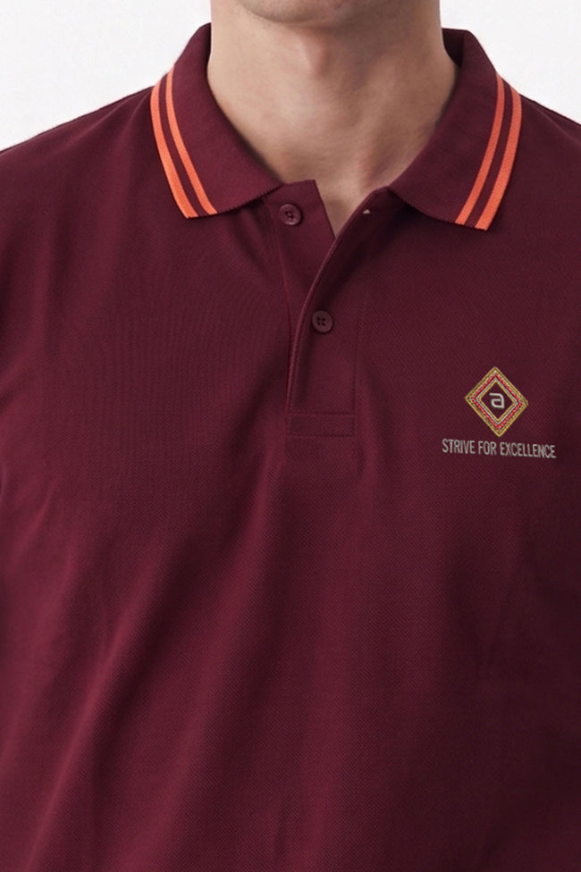 Alpine Men’s Maroon Cotton Polo Shirt - Limited Edition Main Image