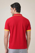 Alpine Men’s - Red Cotton Polo Shirt