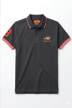 Alpine Men’s - Charcoal Grey Cotton Polo Shirt