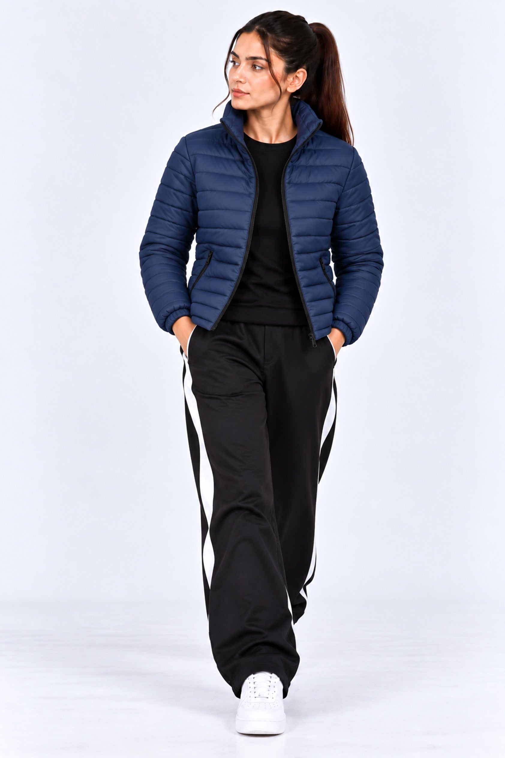 Alpine Women's Puffer Jacket Navy Blue