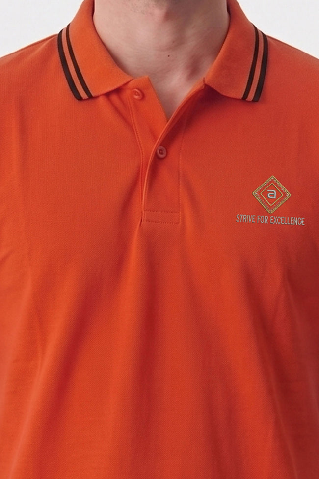 Alpine Men’s Orange Cotton Polo Shirt - Limited Edition Main Image