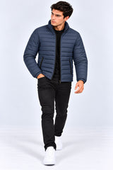 Alpine Men’s Puffer Jacket Grey Navy Blue