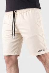Alpine Men’s OFF White Imported Square Mesh  Lycra Short
